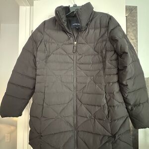 Lands' End Women's Dark Gray Puffer Coat